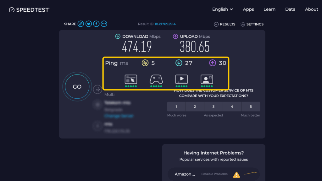 Speedtest 测速示例